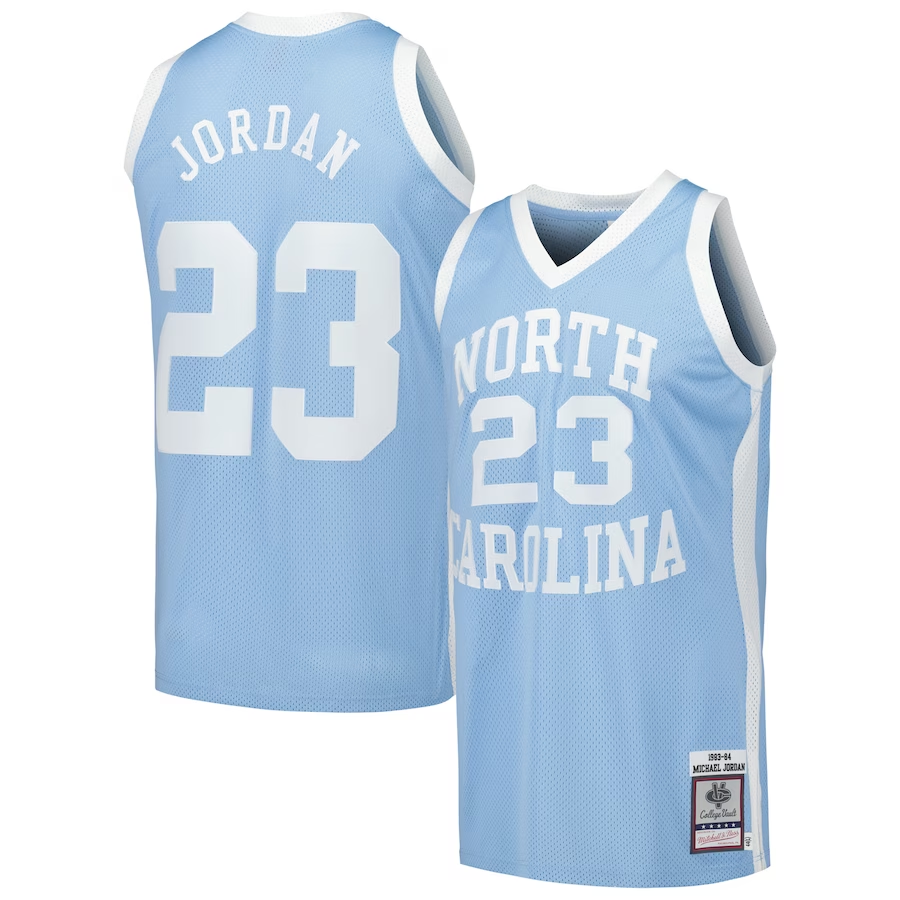 Michael Jordan #23 North Carolina Tar Heels College Vault Carolina Blue 1983-84 Throwback Game Jersey