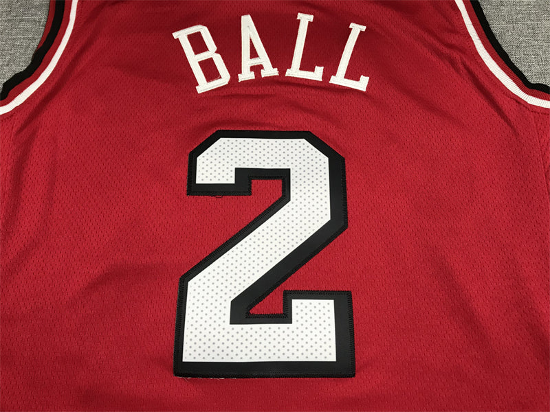 Men's Chicago Bulls Lonzo Ball #2 Red 2021/22 Swingman Jerseys