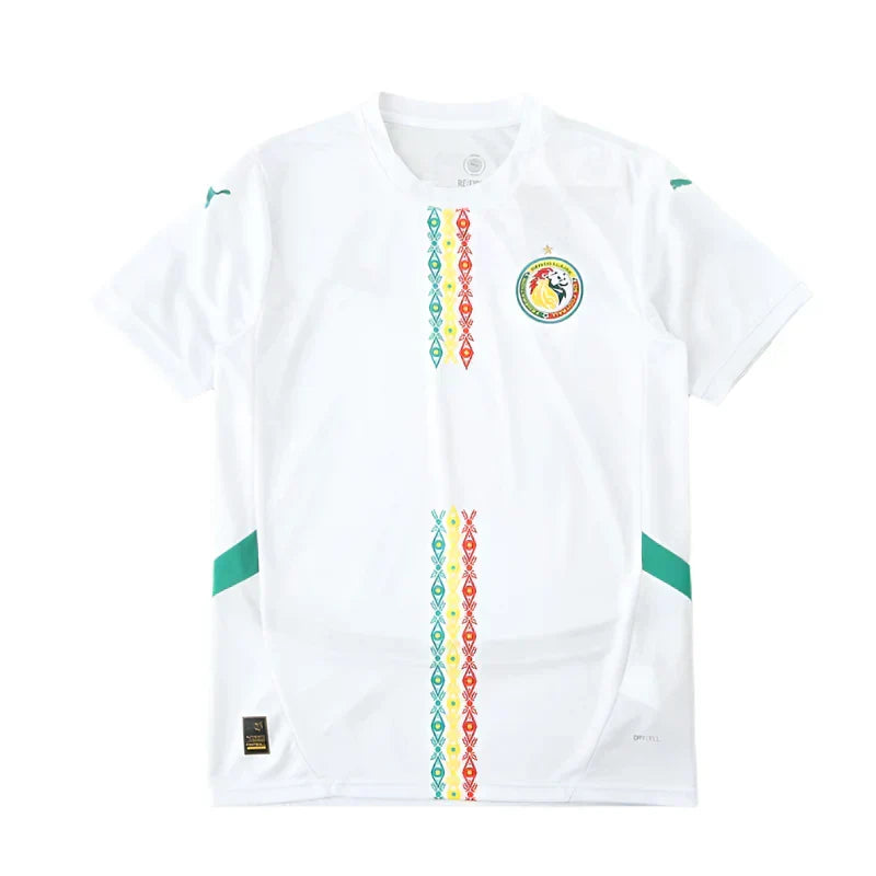 Senegal National Team 2025/26 Home Fan Jersey – White | Puma | African Pattern Teranga Lions Kit