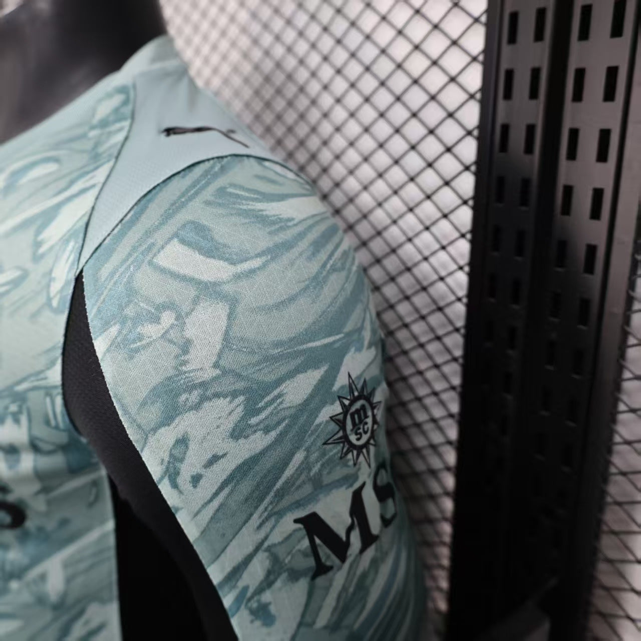 2025/26 AC Milan Away Long Sleeve Player Version Jersey - Ice Blue Marble Pattern - Emirates