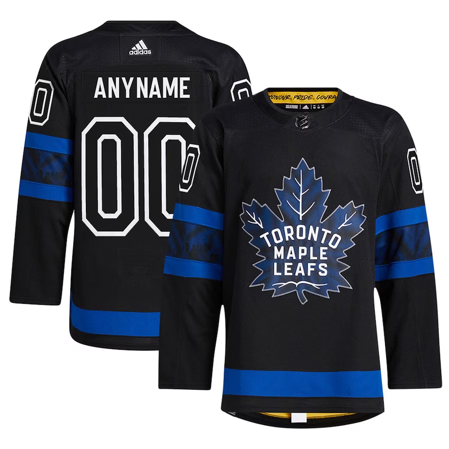 Men's Toronto Maple Leafs Black Authentic x drew house Alternate Custom Jerseys