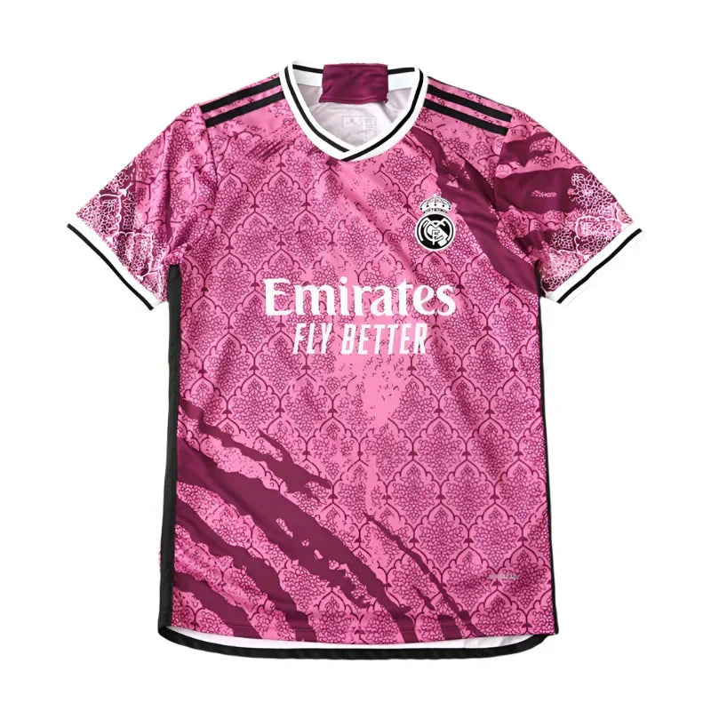 Real Madrid 2024/25 Pink Floral Pattern Concept Jersey – Islamic Art Adidas Fan Version