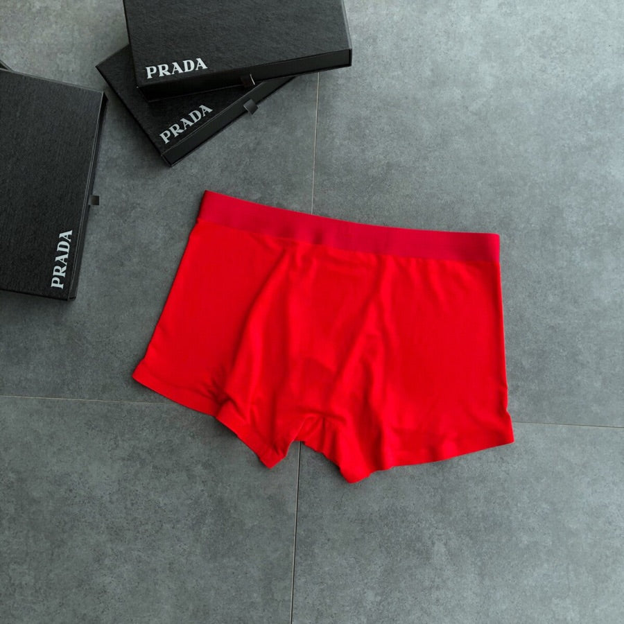 Prada Red Bold White Wordmarks Crew Socks, image 8