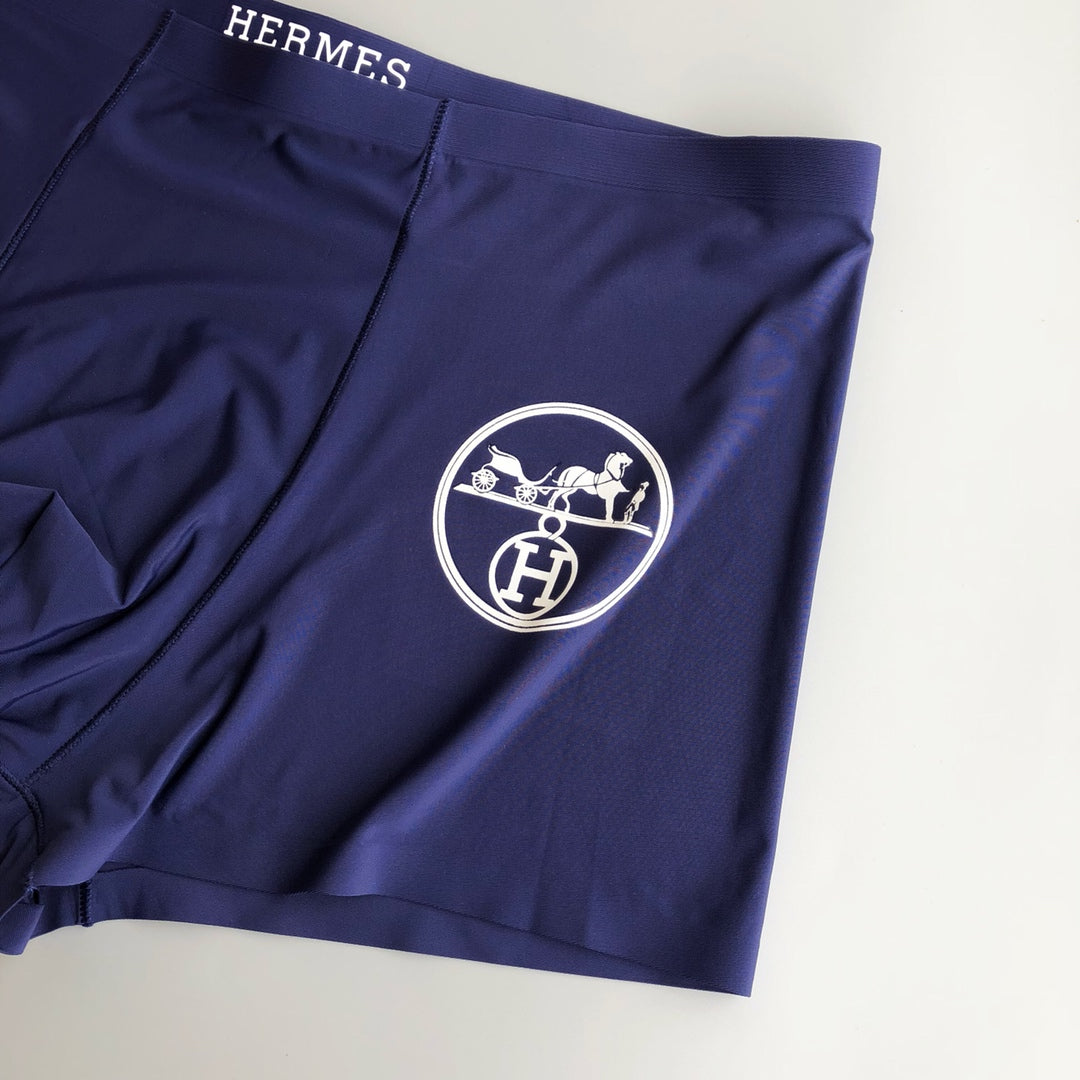 Hermès Red Grey Black Round H Motifs Boxer Briefs, image 9