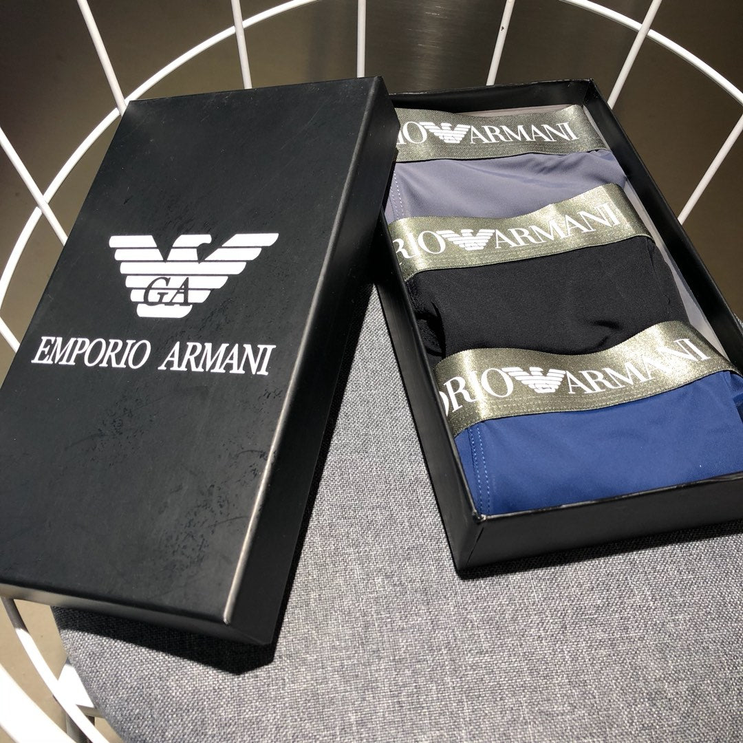 Emporio Armani Blue Large Gold Wing Boxer Briefs, image 9