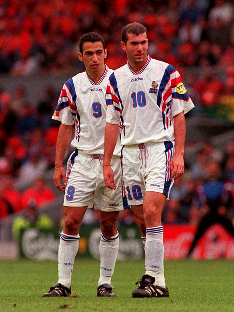 France 1996 Away Retro Jersey #10 – Euro 96 Adidas White Tricolour Stripe Kit | Zidane Era Les Bleus