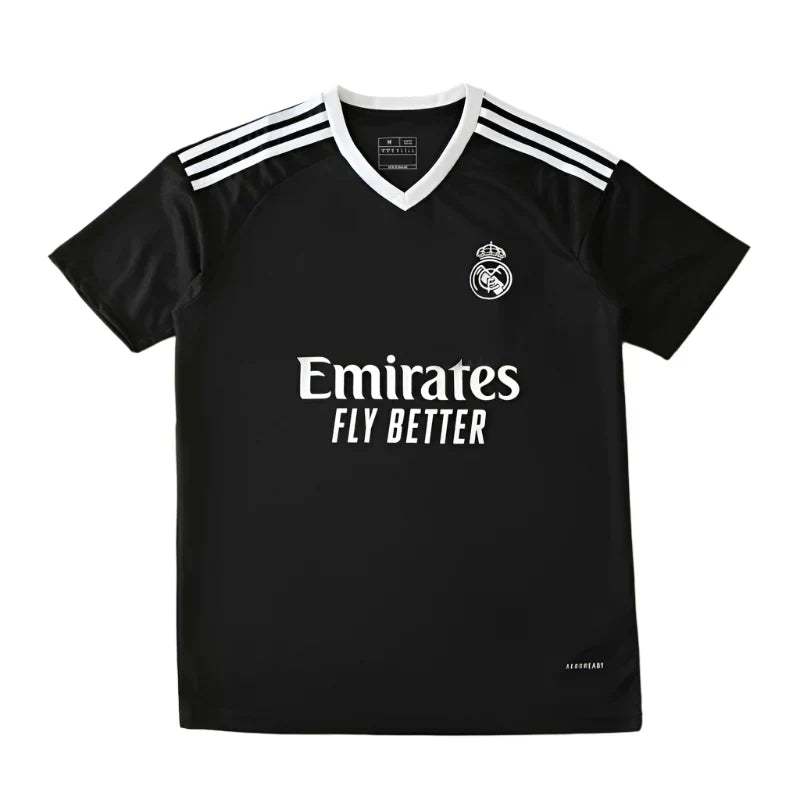 Real Madrid 2024/25 Black Training Jersey – Adidas Aeroready Fan Version