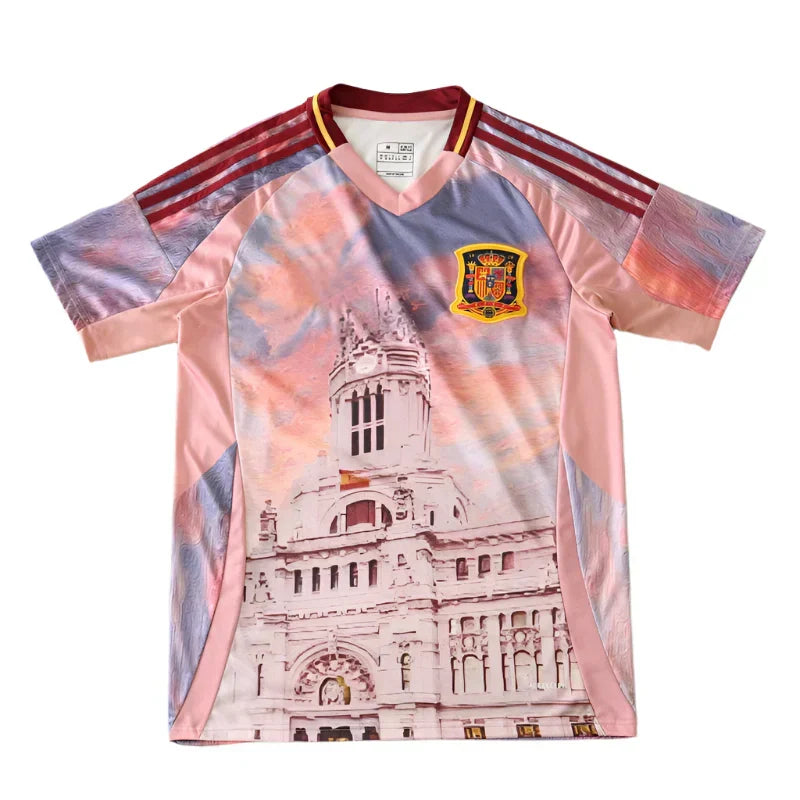 Spain National Team 2024/25 Concept Edition Fan Jersey – Madrid Cibeles Pink | Adidas | RFEF