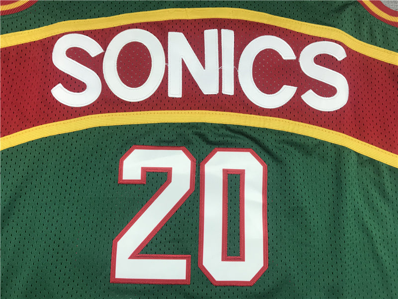 Gary Payton #20 Seattle SuperSonics Green Throwback Swingman Jersey – Mitchell & Ness 1995-96 Hardwood Classics