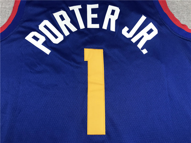 Men's Denver Nuggets Michael Porter Jr. Blue 2023 Fast Break Replica Jerseys