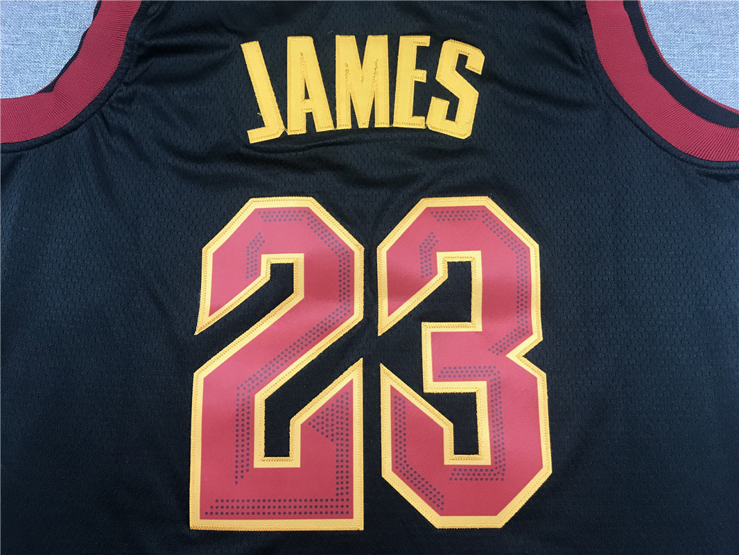 LeBron James #23 Cleveland Cavaliers Black Statement Edition Swingman Jersey – Chevron
