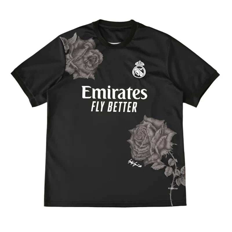 Real Madrid CF x Y-3 Black Jersey 2023/24 – Fan Version | All-Black Adidas Y-3 Collaboration Football Shirt