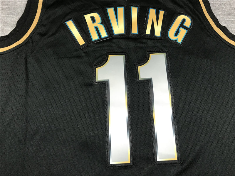 Kyrie Irving #11 Brooklyn Nets 2020/21 Golden Edition Swingman Jersey – Black & Gold NBA Fan Gear