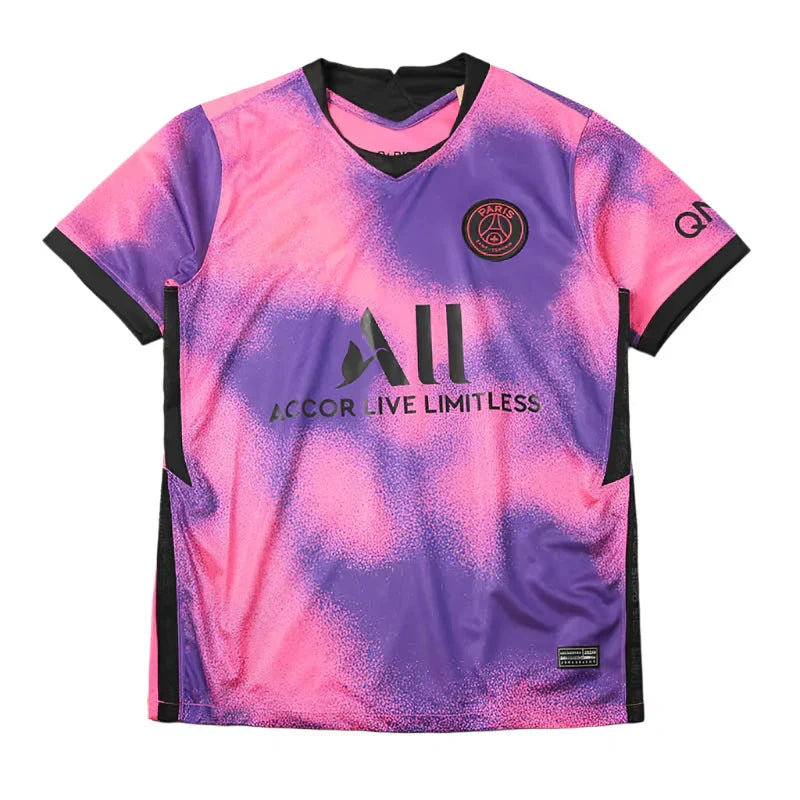 PSG 2020/21 Fourth Jersey – Pink Purple Tie-Dye Spray Paint Fan Version