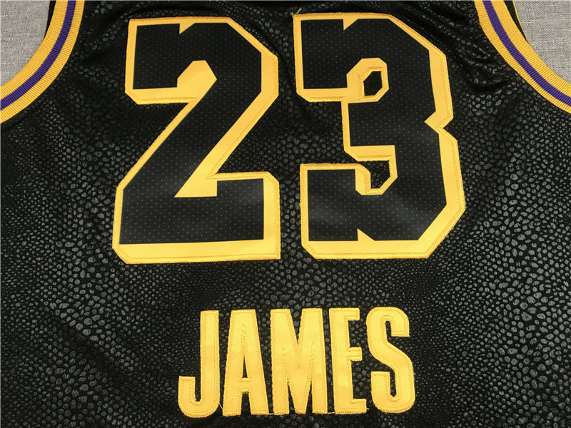 LeBron James #23 Los Angeles Lakers Black 2019-20 "Mamba" City Edition Lore Series Swingman Jersey