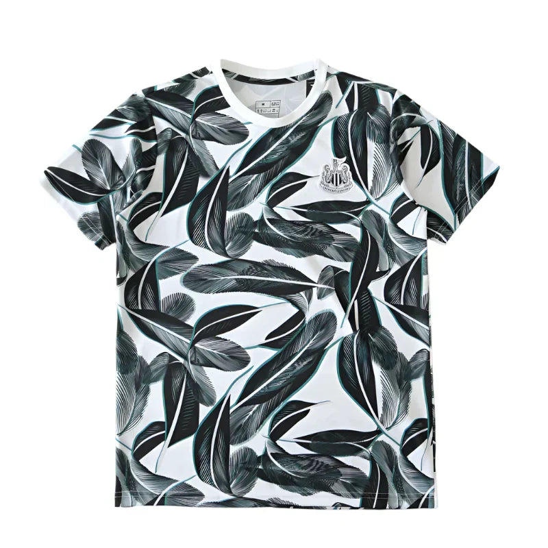 Newcastle United 2024/25 Training Jersey – White Tropical Leaf Print Fan Version