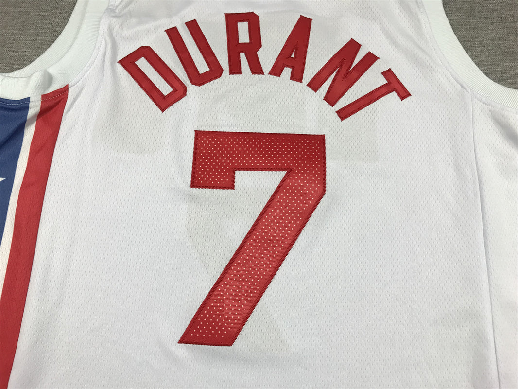 Men's Brooklyn Nets Kevin Durant #7 White 2022/23 Swingman Jerseys - Classic Edition