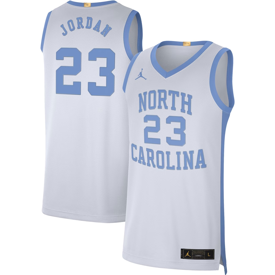 Michael Jordan #23 North Carolina Tar Heels Jordan Brand White Home Limited Replica Jersey