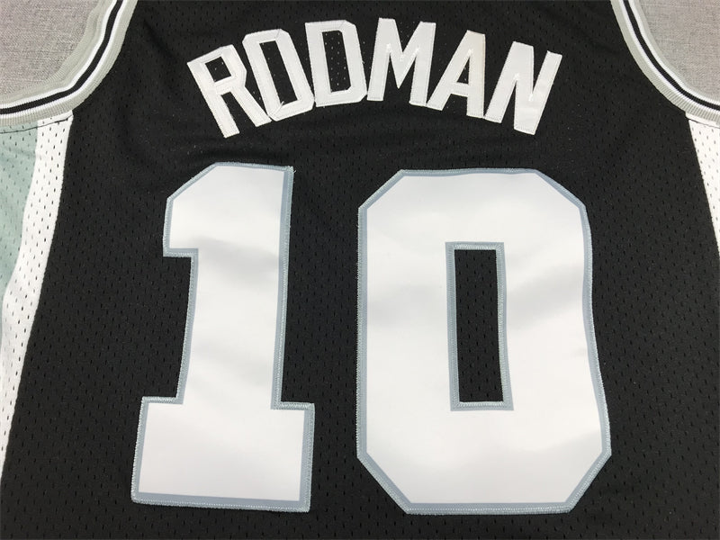 Men's San Antonio Spurs Dennis Rodman #10 Black 1993-94 Hardwood Classics Swingman Jerseys