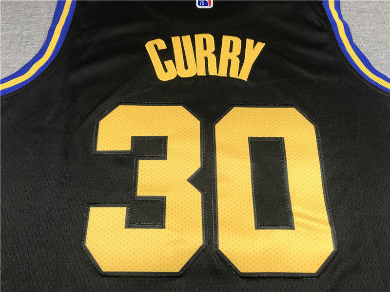 Stephen Curry #30 Golden State Warriors Black 2022-23 City Edition Lightning Bolt Bay Bridge Swingman Jersey
