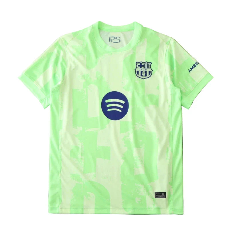 FC Barcelona 125th Anniversary Third Jersey 2024/25 — Fluorescent Green UNHCR Fan Version
