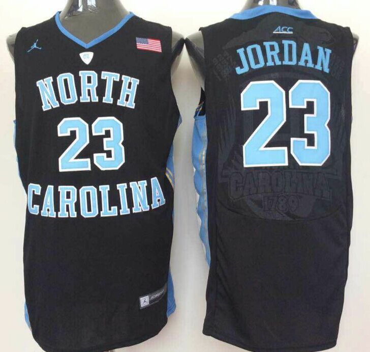 Michael Jordan #23 North Carolina Tar Heels Jordan Brand Black Alternate ACC Game Jersey