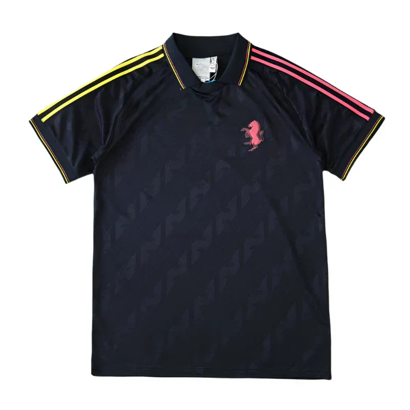 Juventus F.C. Retro Collaboration Polo Fan Jersey 2024/25 — Navy Asymmetric Stripe Edition