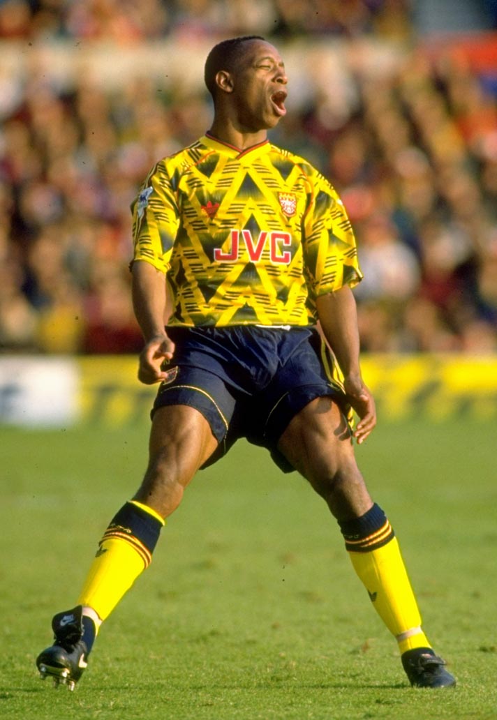 Arsenal 1991-93 Away Retro Jersey – The Bruised Banana | Classic Adidas Yellow JVC Kit