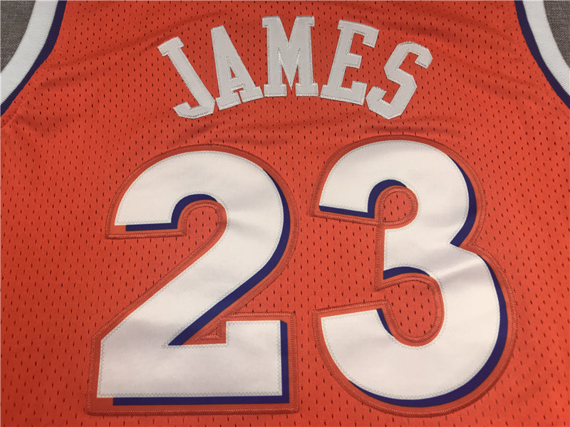LeBron James #23 Cleveland Cavaliers Orange CAVS Adidas Hardwood Classics Swingman Jersey