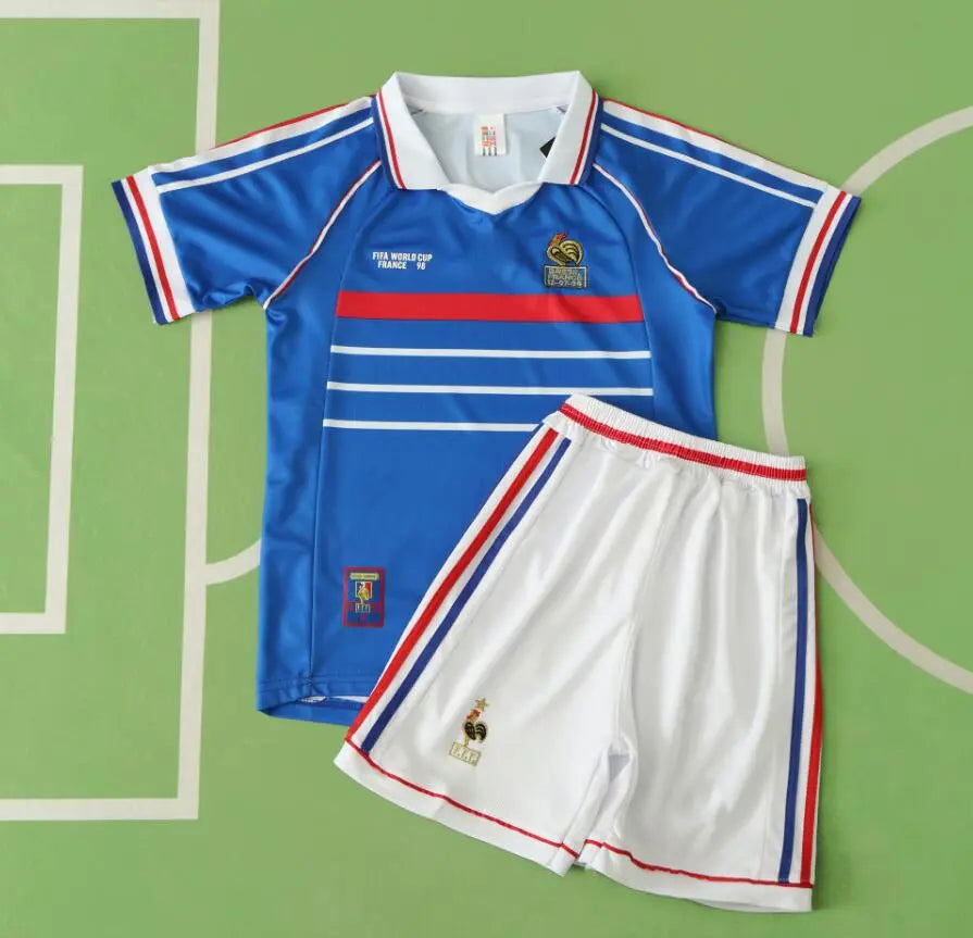 France 1998 World Cup Home Kids Kit — Retro Fan Version