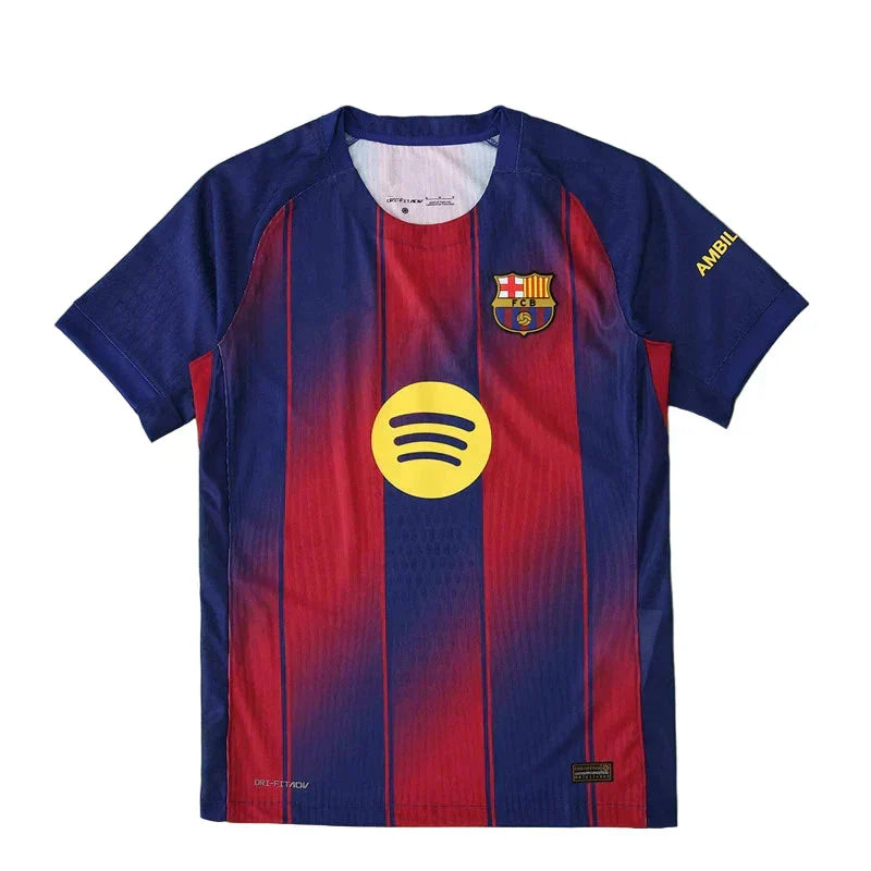 FC Barcelona Home Player Version Jersey 2025/26 — Blue Red Stripe with Ambilight TV & Custom Name