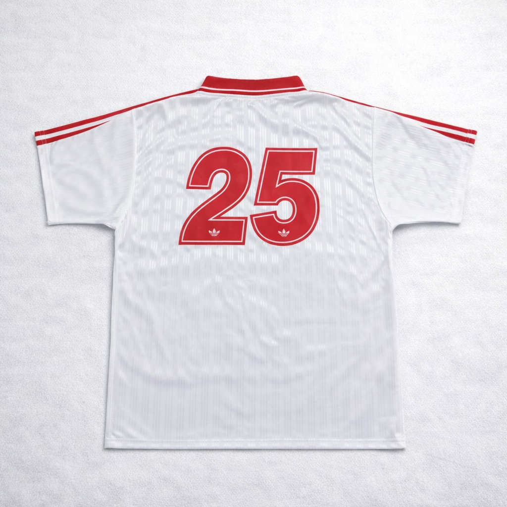Oasis x Adidas Live '25 Football Jersey – White & Red