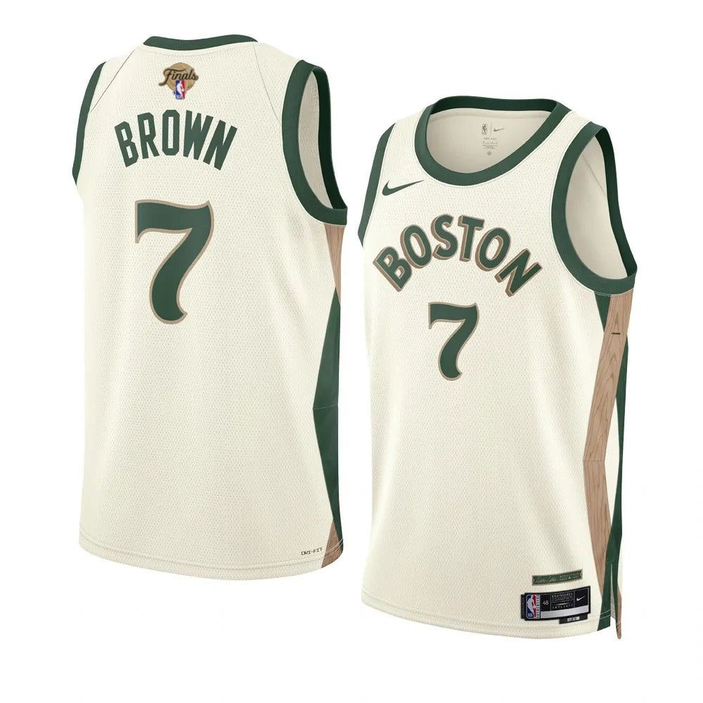 Jaylen Brown #7 Boston Celtics 2024 NBA Finals Swingman Jersey – Cream City Edition | Men's & Youth