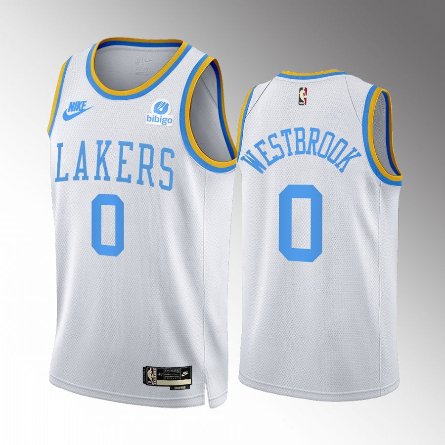 Men's & Youth Los Angeles Lakers Russell Westbrook #0 Nike White Classic Edition Swingman Jersey