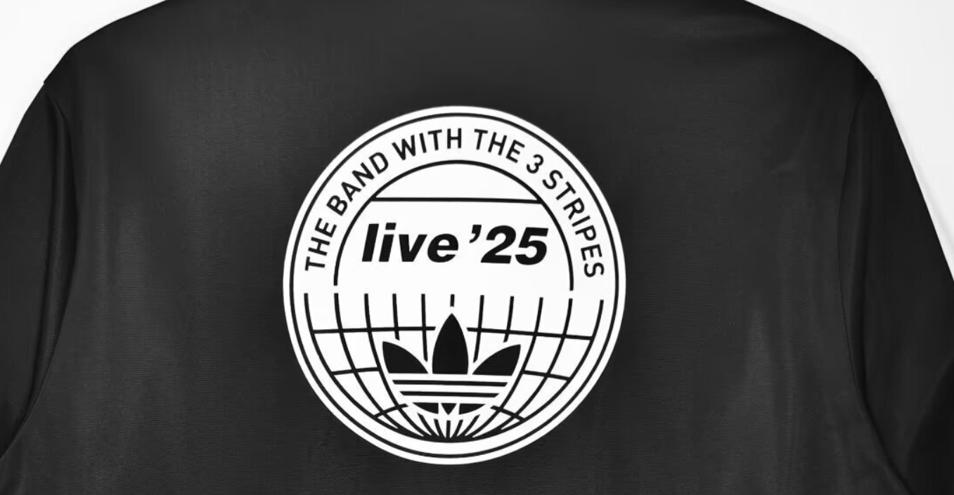 Oasis x Adidas Live '25 Track Jacket – Black | Three-Stripe Zip-Up Top