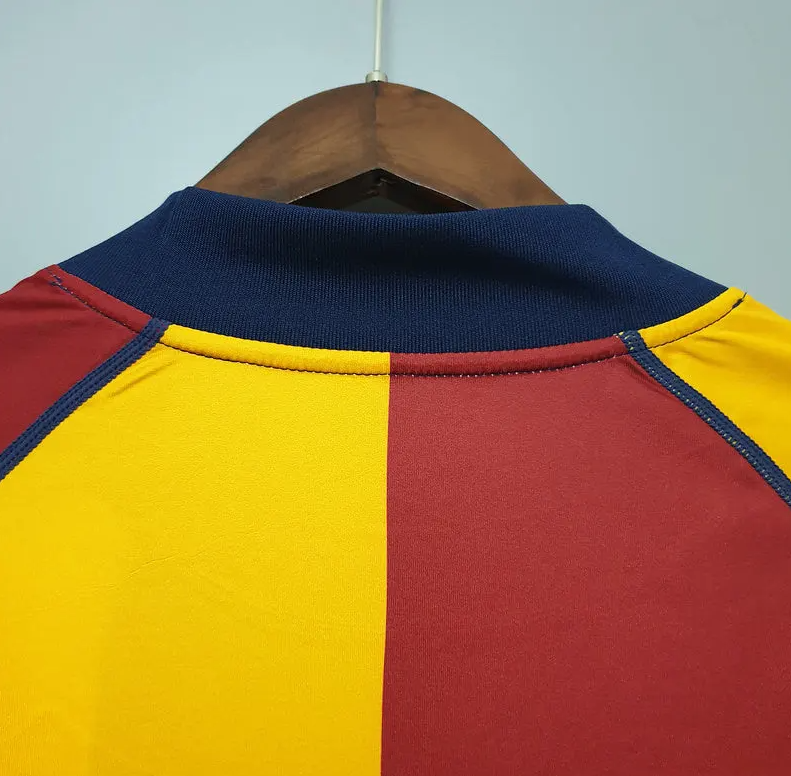 AS Roma 2000-01 Home Jersey – Red & Gold Kappa INA Assitalia Retro Serie A Scudetto Football Shirt | Totti Batistuta Cafu Nakata