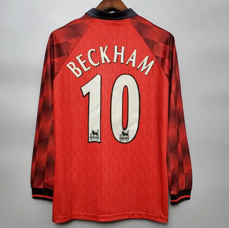 Manchester United 1996-97 Home Long-Sleeve Jersey – Red Umbro Sharp Theatre of Dreams Retro Football Shirt