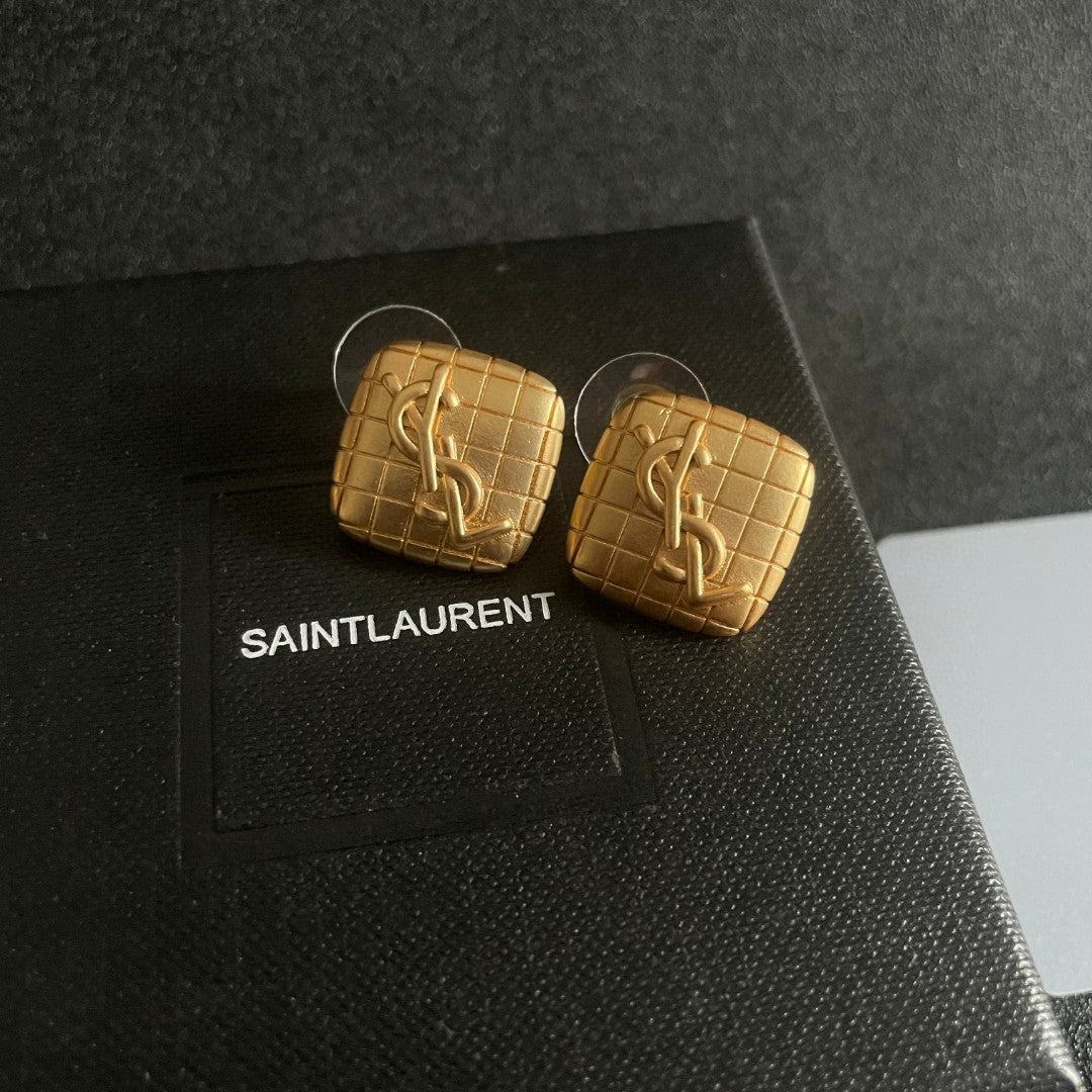 Saint Laurent Logo Letter Stud Earrings – Style 07 - image 9