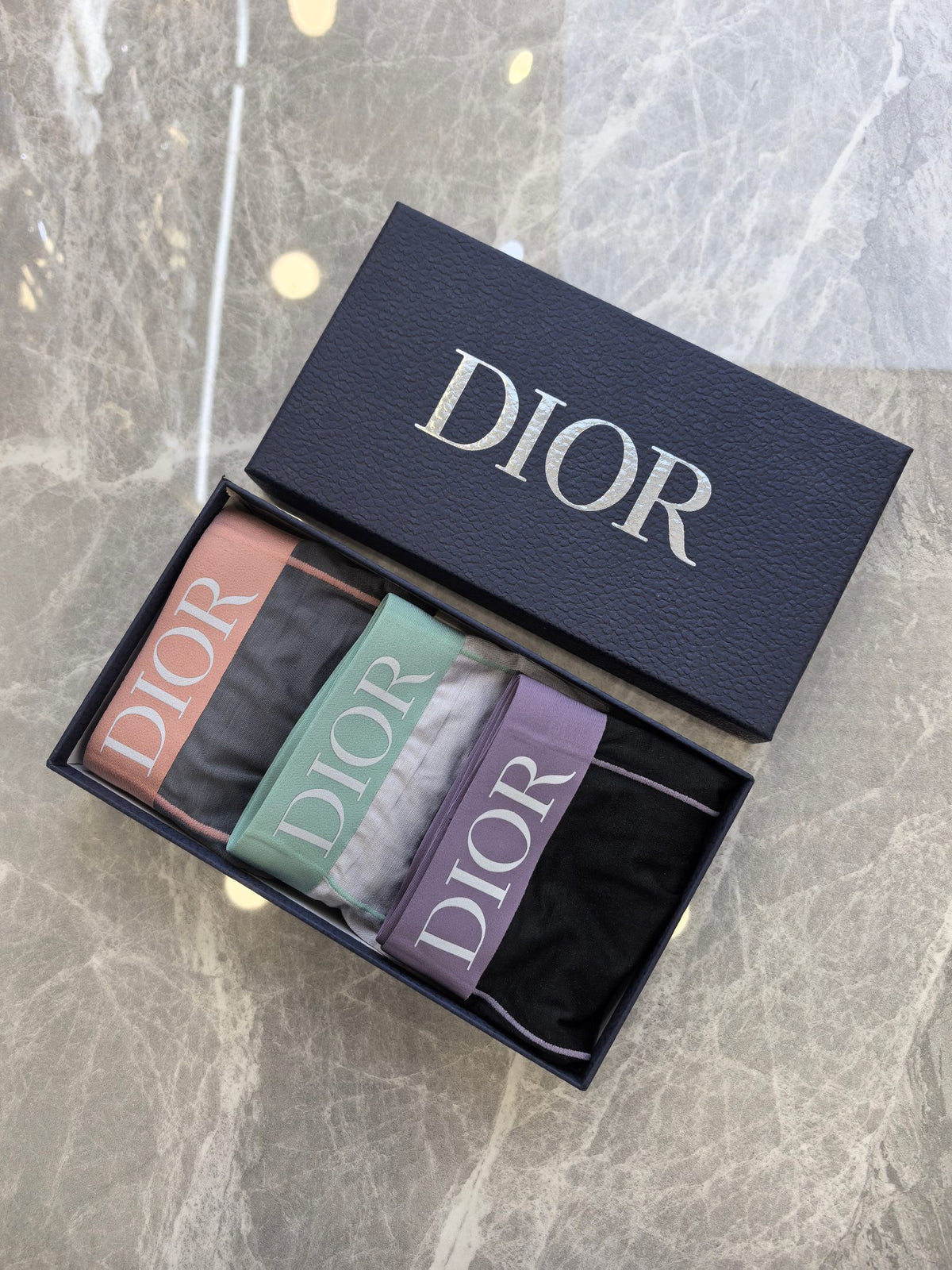 Dior Grey Peach Waist Contrast Seams Boxer Briefs, image 6