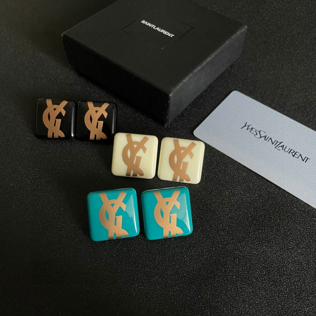 Saint Laurent Logo Letter Stud Earrings – Style 03 - image 10