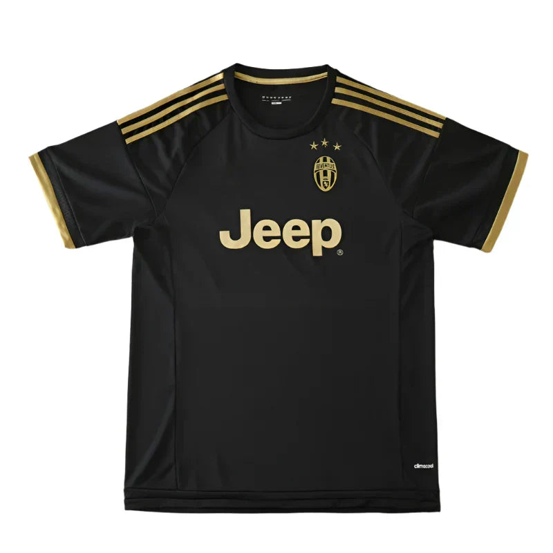 Juventus F.C. Third Retro Fan Jersey 2015/16 — Black & Gold Jeep Edition