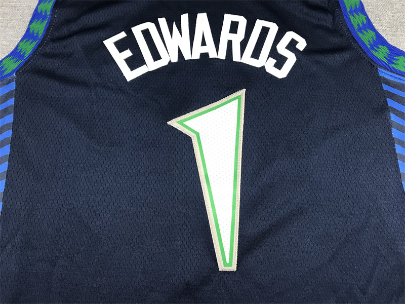 Anthony Edwards #1 Minnesota Timberwolves Royal Blue Classic Edition Swingman Jersey – Nike Hardwood Classics Retro WOLVES