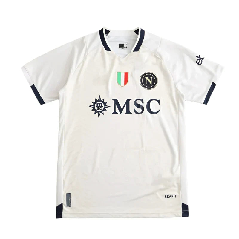 S.S.C. Napoli Limited Edition Fan Version 2023/24 – White EA7 Football Jersey