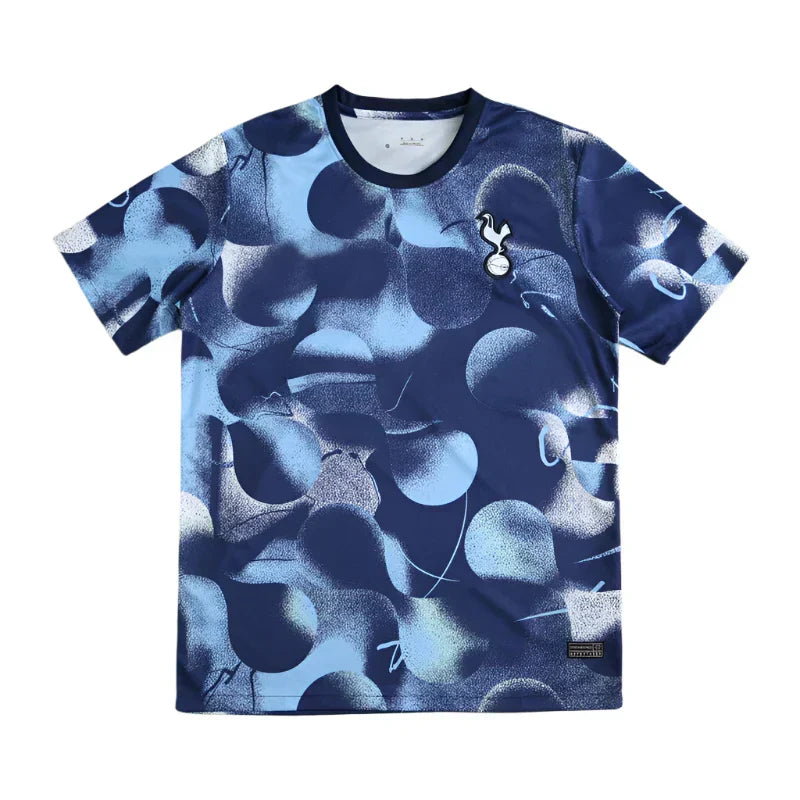 Tottenham Hotspur Training Shirt Fan Version 2024/25 – Navy Blue All-Over Bubble Print Pre-Match Top