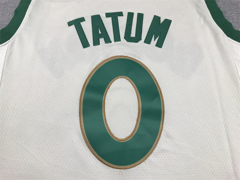 Men's Boston Celtics Jayson Tatum #0 White 2023/24 Swingman Jerseys - City Edition