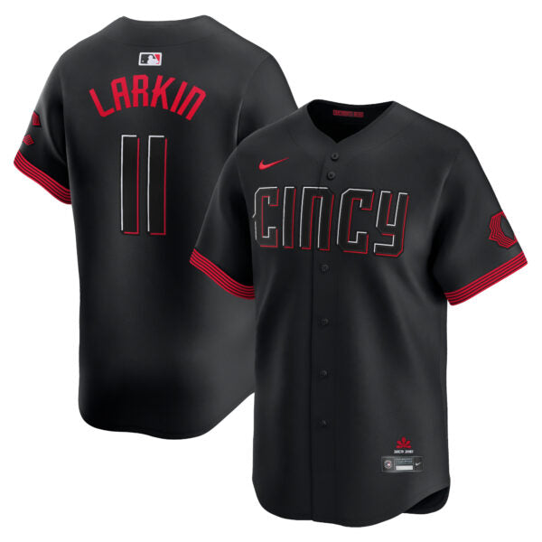 Barry Larkin Cincinnati Reds City Connect Limited Jersey - Black