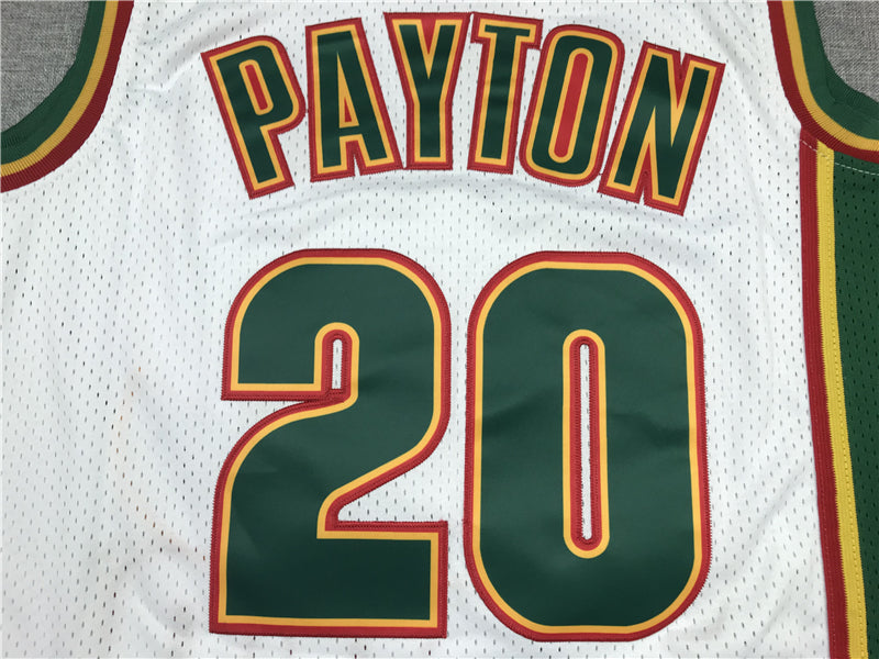 Gary Payton #20 Seattle SuperSonics White Home Throwback Swingman Jersey – Mitchell & Ness 1995-96 Hardwood Classics