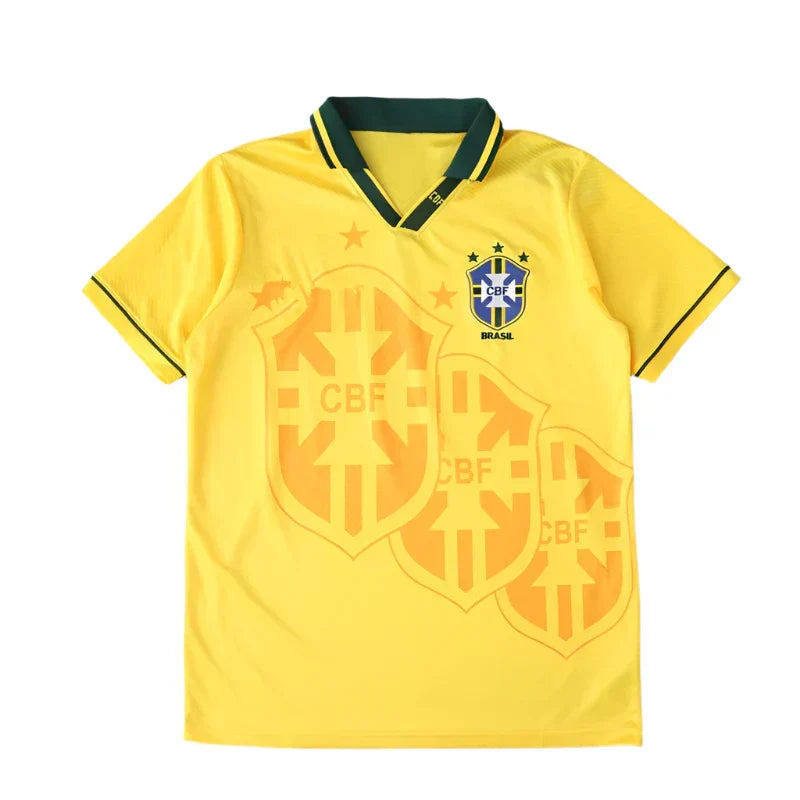 Brazil Home Retro 1993/94 – Classic Yellow & Green Men's Football Jersey | Fan Version