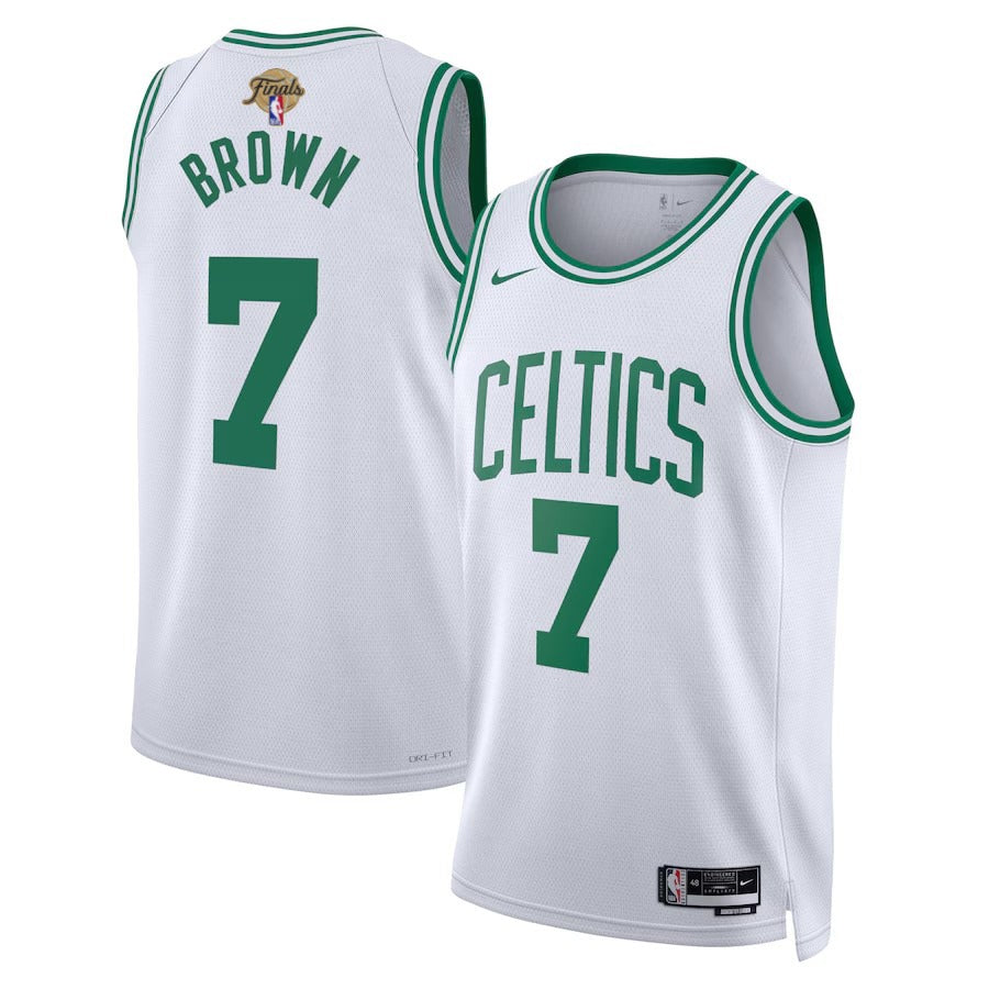 Jaylen Brown #7 Boston Celtics 2024 NBA Finals Association Edition Jersey – White | Men's & Youth