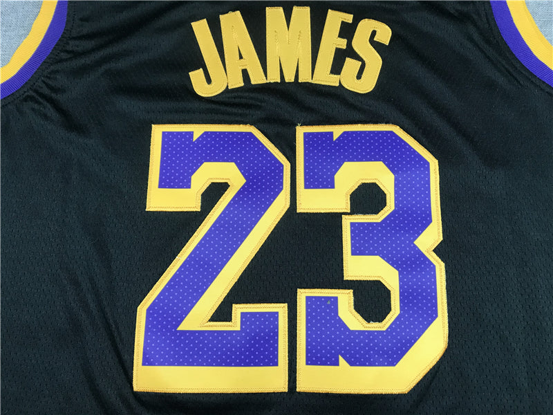 LeBron James #23 Los Angeles Lakers Black 2020-21 Earned Edition Championship Swingman Jersey